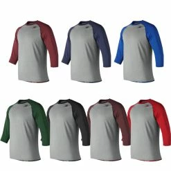 New Balance Raglan Adult Baseball 3/4 Sleeve Compression Shirt TMMT601