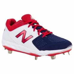 New Balance Fresh Foam Velo V1 Women's Low Metal Fastpitch Softball Cleats - Red/White/Blue
