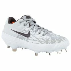 Nike Alpha Huarache Elite 2 Women's Low Metal Fastpitch Softball Cleats - Wolf Grey/Thunder Grey/Pure Platinum
